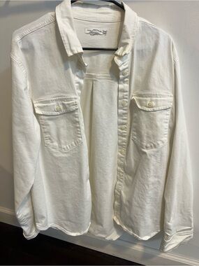 Good American White Button Up